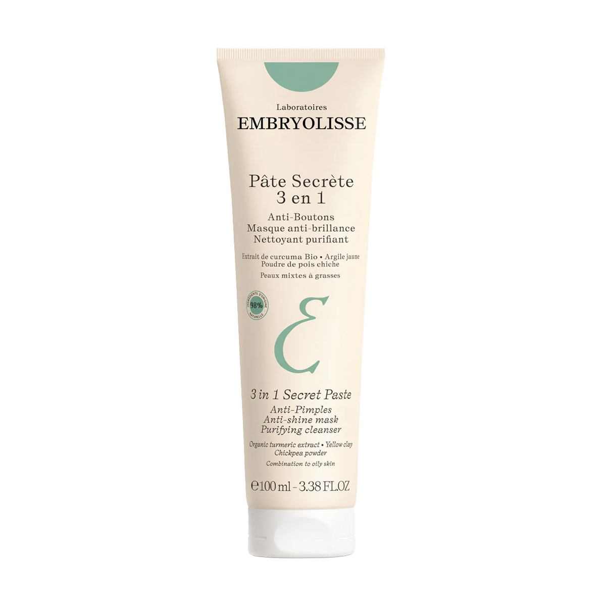 Коригувальна паста для обличчя Embryolisse Laboratories 3 Іn 1 Secret Paste проти недоліків для комбінованої та жирної шкіри, 100 мл